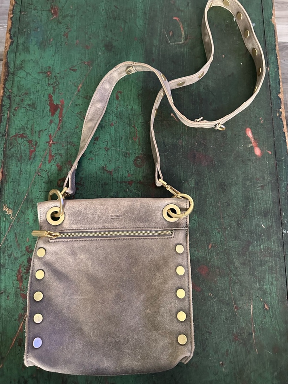 Hammitt Tony Medium Pewter/Brushed Gold Crossbody